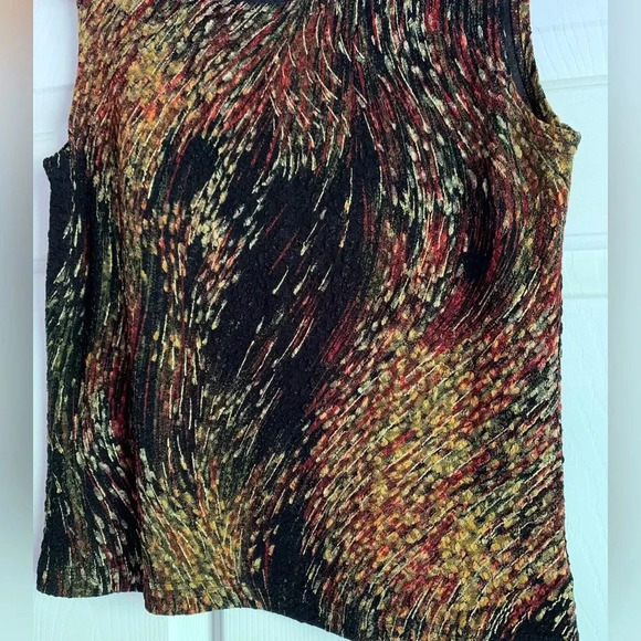 Coldwater Creek Vintage Art to Wear Sleeveless Top size Small Artsy Abstract - Picture 3 of 10